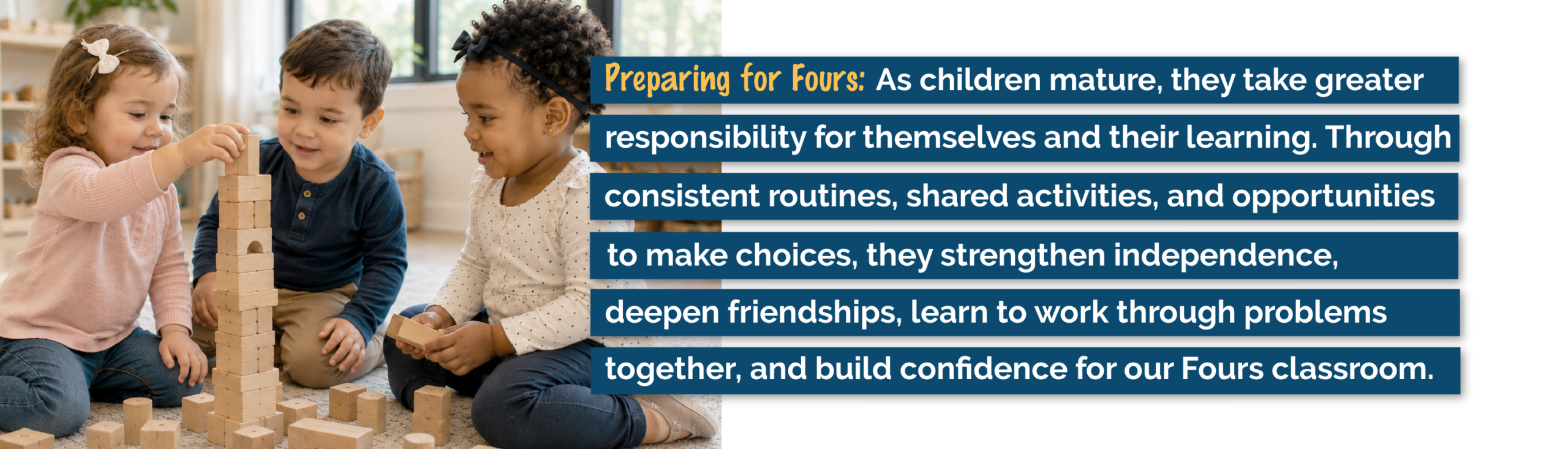 Play-based learning in the 3 Year Old Preschool program at Clemmons First Baptist Preschool